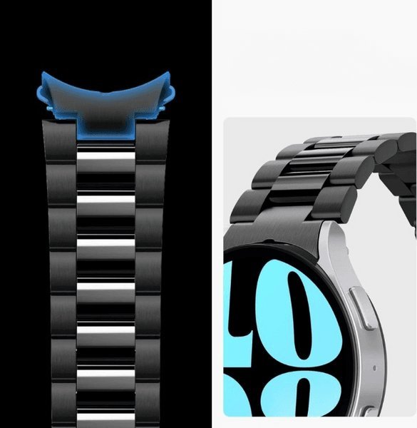 Rrip ore Spigen Modern Fit 316L, për Galaxy Watch 6 44mm, metalik, i zi