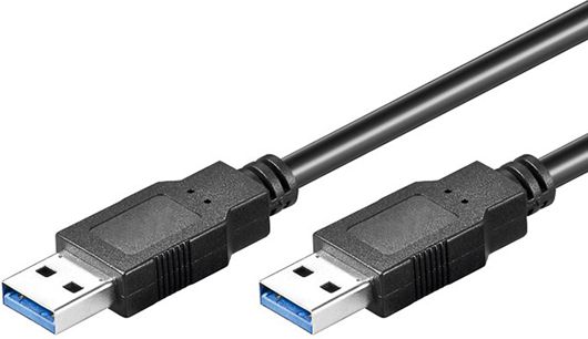 Kabllo Goobay, USB-A - USB-A, 3 m, e zezë