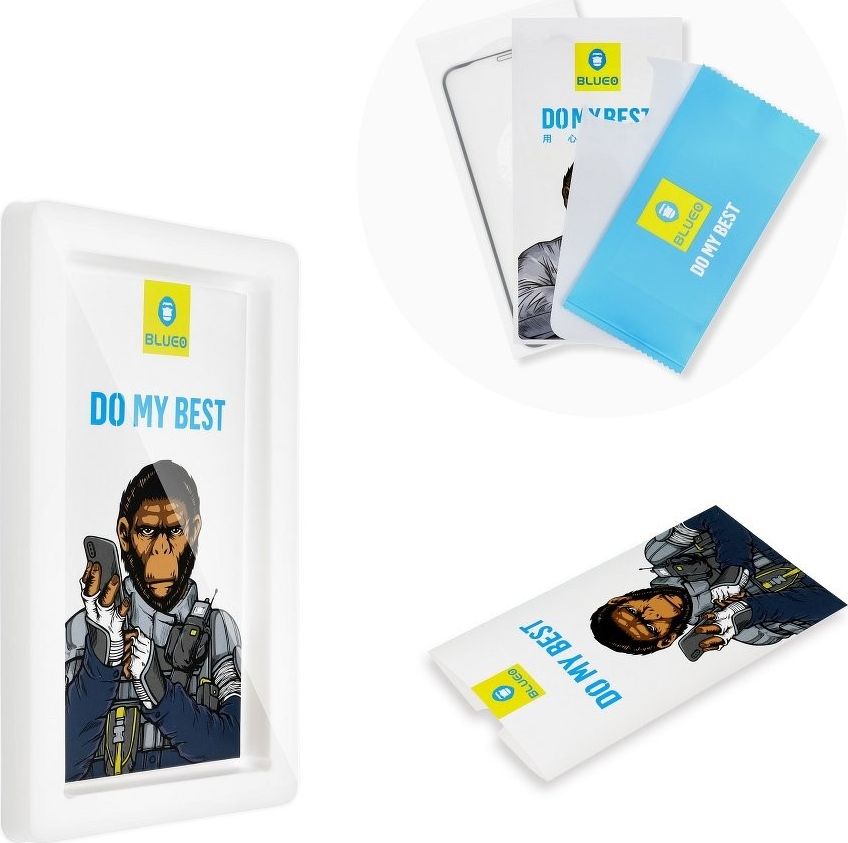 Xham mbrojtës Partner Tele.com Mr. Monkey Glass, për iPhone 11 Pro Max, 5D, i zi