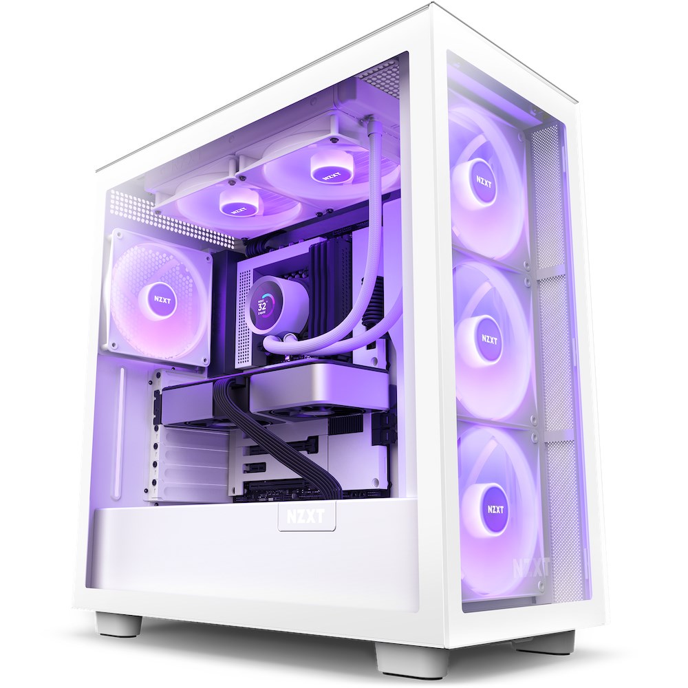Ftohës me ujë për CPU NZXT Kraken 280 RGB, 1.54" LCD, 2800 RPM, i bardhë