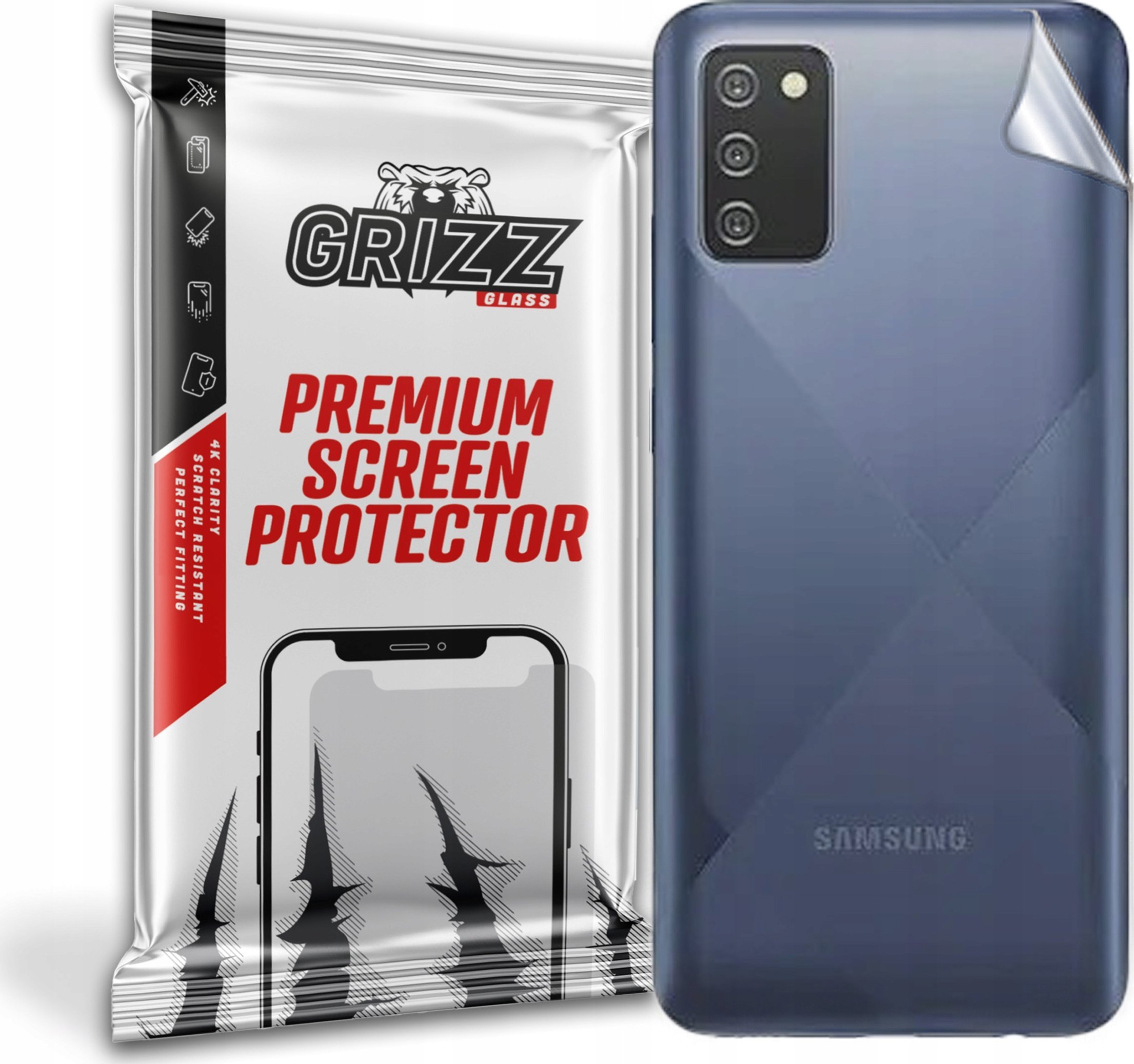 Folje mbrojtëse e pasme GrizzGlass për Samsung Galaxy A03, fleksibile, transparente