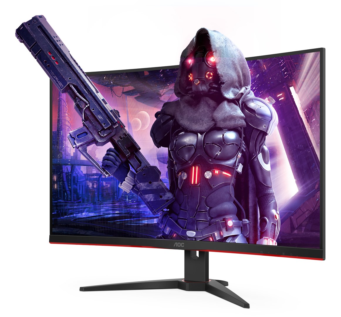Monitor AOC Gaming CQ32G2SE/BK, 31.5", 2560 x 1440, 165 Hz, i zi
