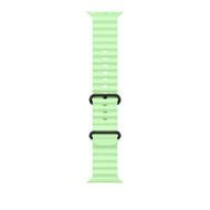 Apple Watch 49mm Band, Neon Green Ocean Band, Black Titanium Finish
