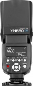 Blic fotografik Yongnuo YN560 IV Negative Display, marrës me valë, LCD i ndriçuar, i zi