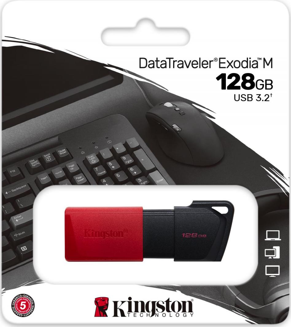 Pendrive Kingston DataTraveler Exodia M, 128GB, USB 3.2 Gen 1, i zi