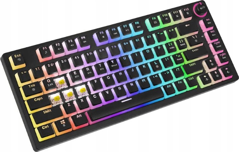 Tastierë wireless mekanike Phenix, 82 taste, Gateron Yellow Pro, pudding