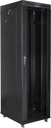 Kabinet serverik Lanberg Standing Cabinet 19" 42U, ngarkesa 800kg, me 4 ventilatorë, i zi