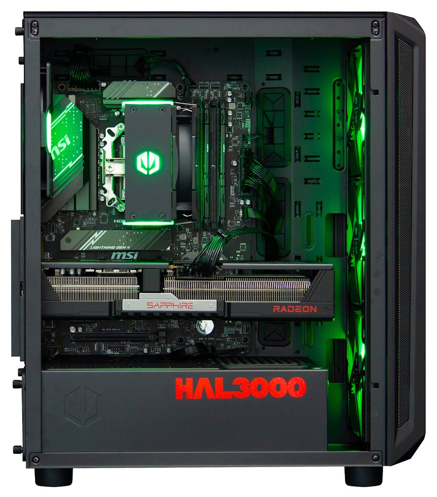 Kompjuter HAL3000 Alfa Gamer XT, AMD Ryzen 5 7600, 32GB DDR5, 2TB PCIe4 SSD, AMD RX 9070 XT, i zi