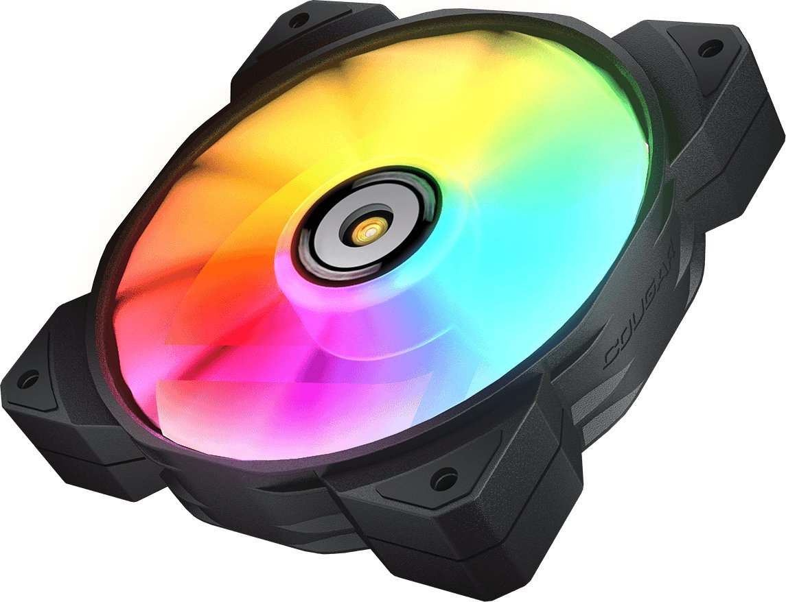 Кулер вентилатори Cougar MHP 120 ARGB, 120 mm, сет 3 парчиња, црни