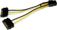 Kabllo përshtatëse StarTech SATA 15-pin - PCIe 6-pin, 0.15m, e verdhë Kabllo përshtatëse StarTech SATA 15-pin - PCIe 6-pin, 0.15m, e verdhë