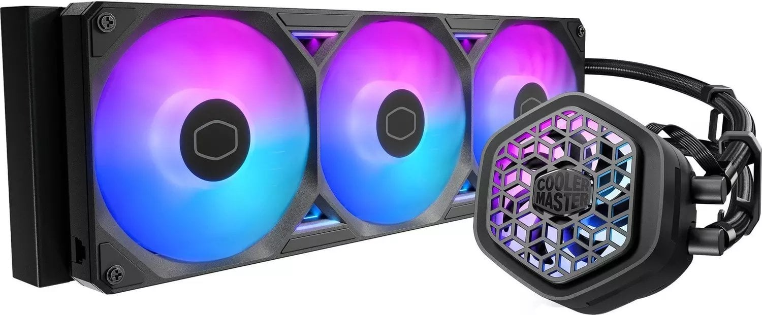 Ftohës uji CPU Cooler Master MasterLiquid 360 Atmos II, radiator 360mm, ARGB, i zi