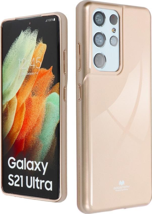 Kapak telefoni Mercury Jelly Case për Samsung Galaxy A53 5G A536, TPU, me shkëlqim, ngjyrë ari