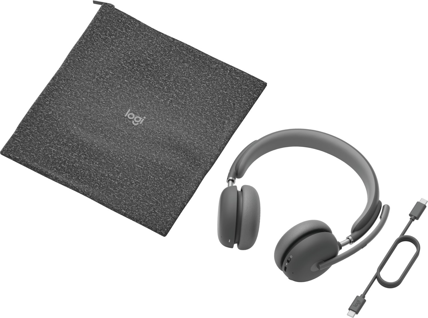 Kufje pa tela Logitech Zone Wireless 2, Bluetooth 5.2, për biznes, grafit