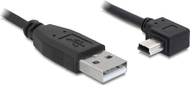 Kabllo Delock USB-A - miniUSB, 1 m, e zezë