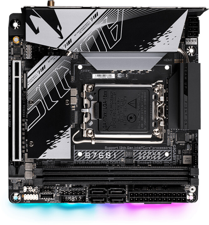 Pllakë amë GIGABYTE B760I AORUS PRO DDR4 - Intel B760