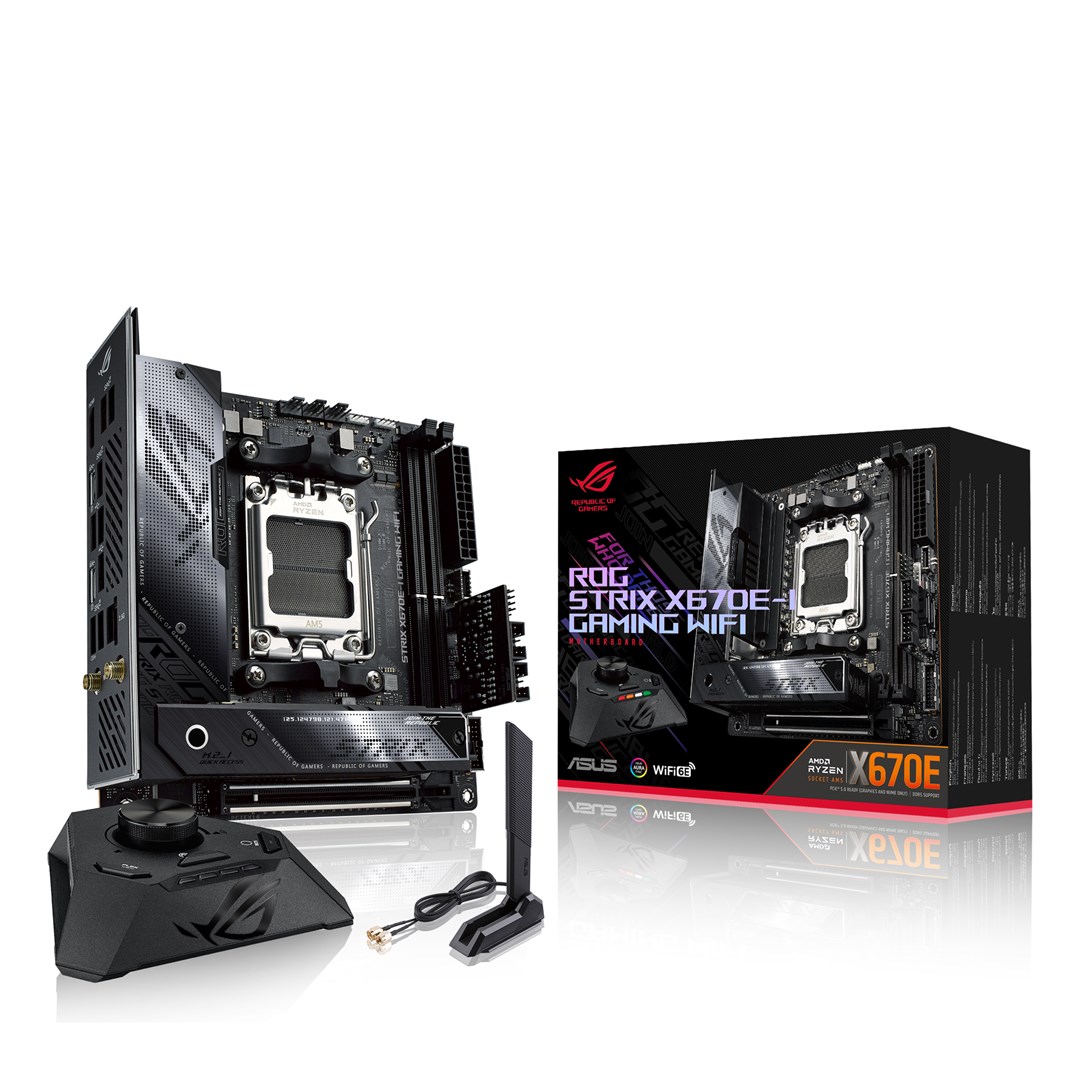 Pllakë amë ASUS ROG STRIX X670E-I GAMING WIFI, mini ITX, AM5, Wi-Fi 6E, e zezë
