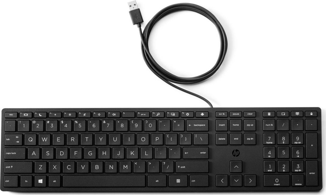 Tastierë HP 320K, me kabllo, US, e zezë