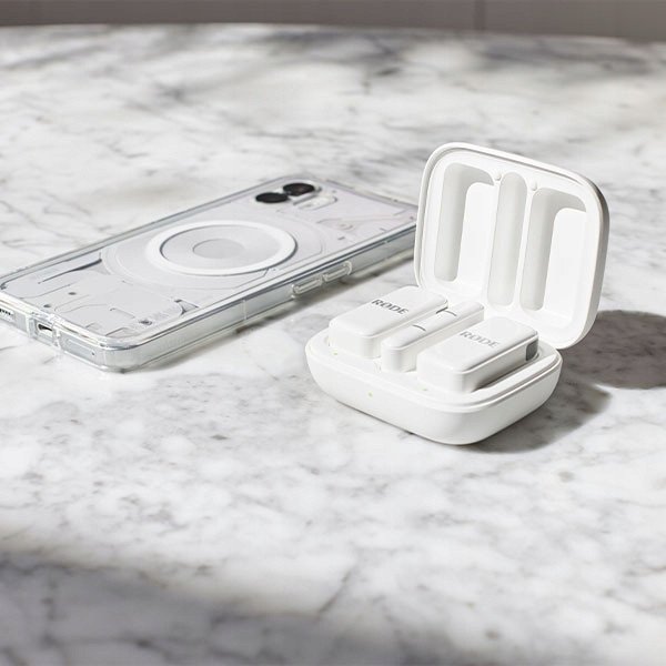 Mikrofon pa tela RODE Wireless Micro WIMICROLW, për smartphone, i bardhë