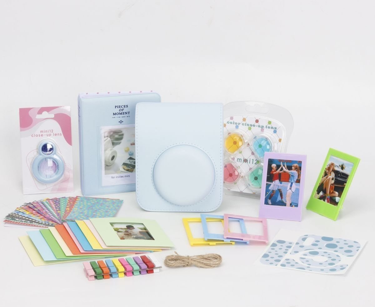 Set aksesorësh LoveInstant për Fujifilm Instax Mini 12, 8 në 1, blu