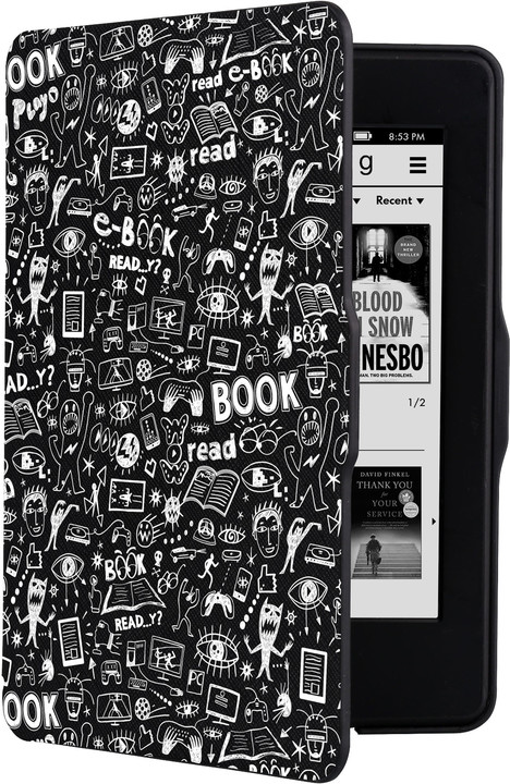 Mbështjellëse CONNECT IT për Amazon Kindle Paperwhite, e zezë/me motive