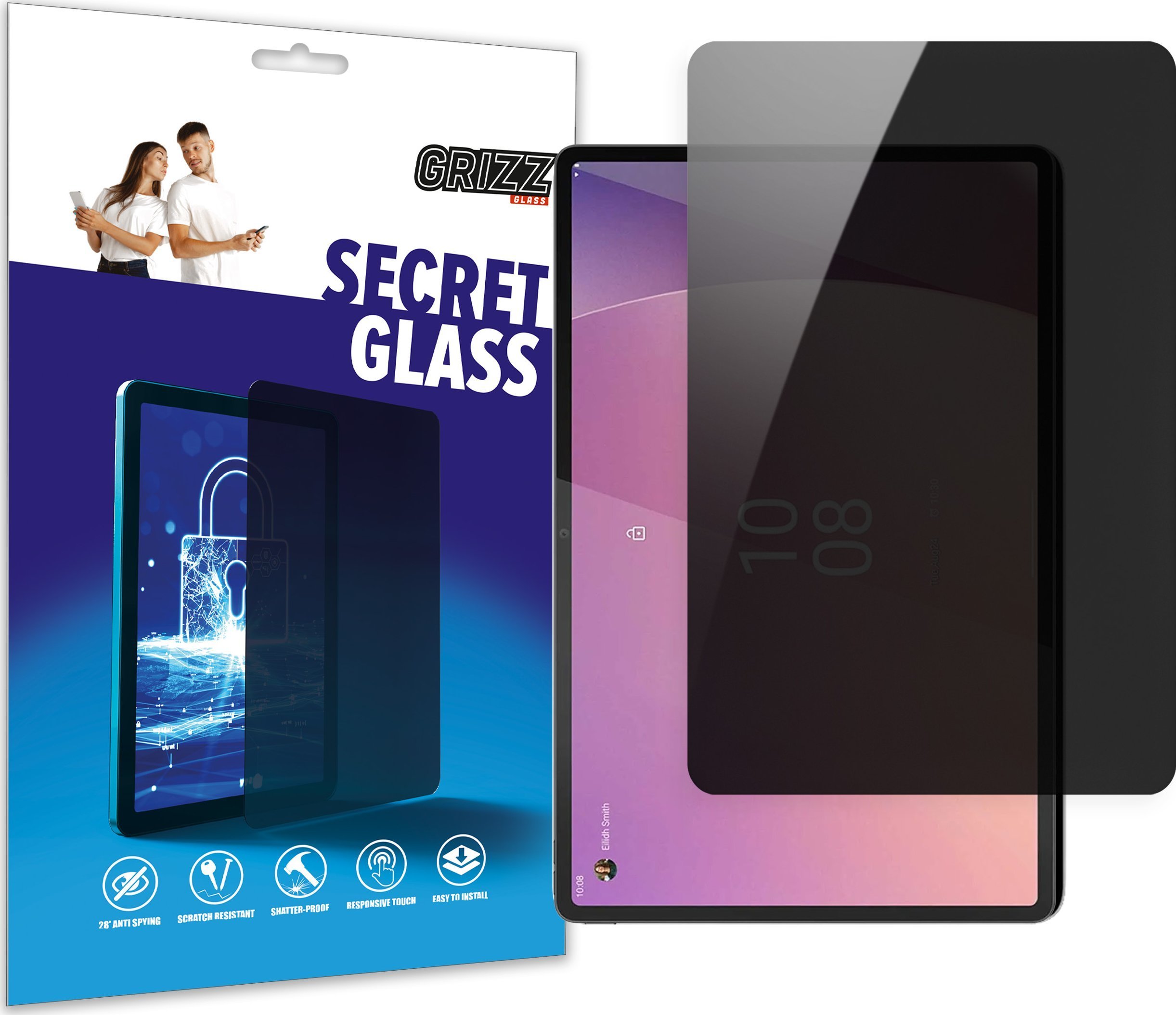 Xham privatësie Grizz SecretGlass për Lenovo Tab Extreme, hibrid, mat