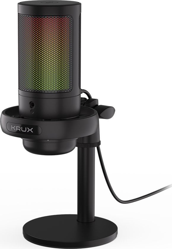 Mikrofon tavoline Krux Epic 1000S KRXC007, USB C, me RGB, i zi