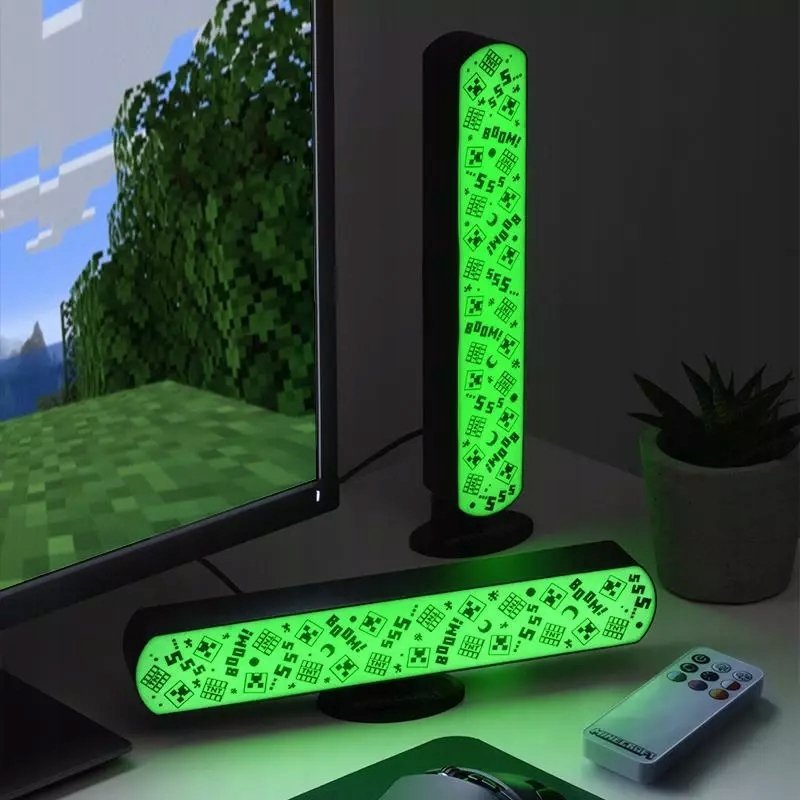 Set drita LED Minecraft Light Bar, 2 copë, me telekomandë, shumëngjyrëshe