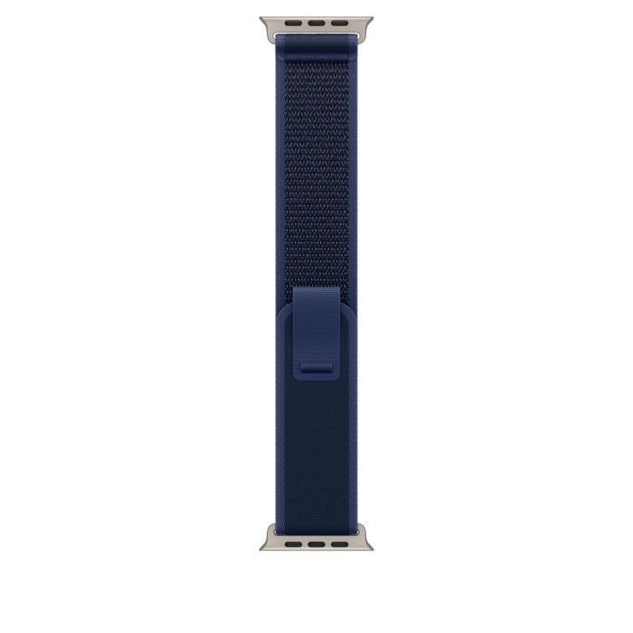 Apple Watch 49mm Loop, Blue Trail Loop, Natural Titanium Finish, S/M