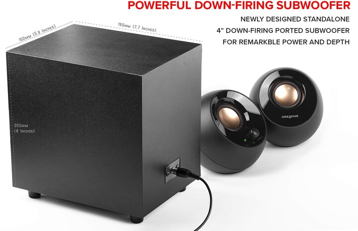 Altoparlant Creative Pebble Plus 2.1, i zi