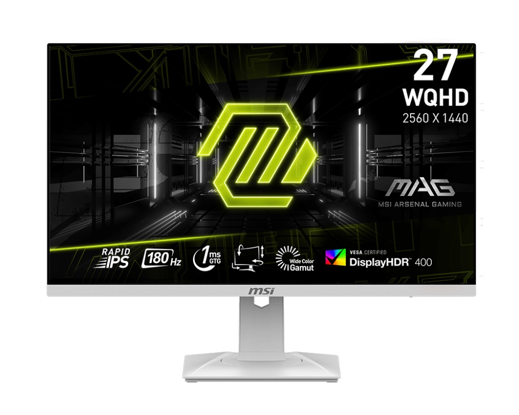 Monitor MSI MAG 274QRFW, 27", IPS, QHD, i bardhë