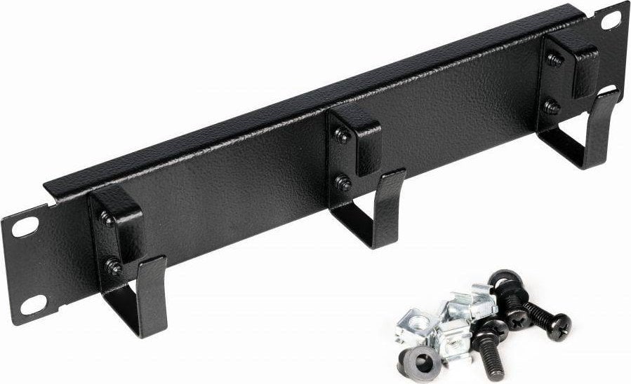 Panele kabllor Equip 10 Cable Entry, 1U, me unazë, i zi