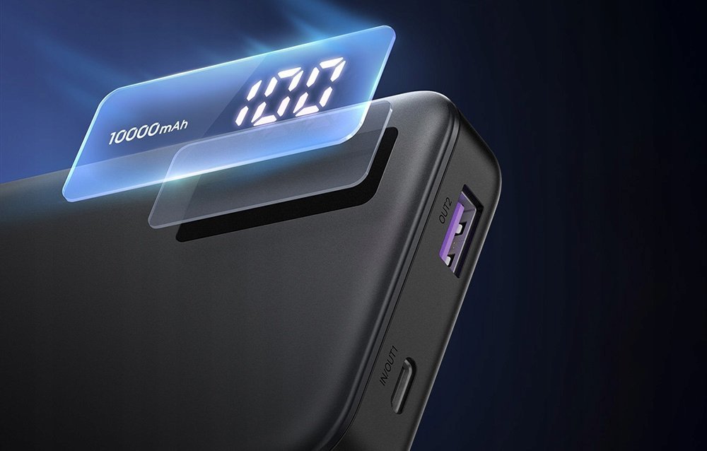 Power bank UGREEN 25742, 10000mAh, брзо полнење во два правци, црн