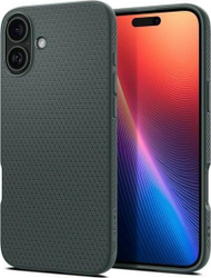 Mbulesë telefoni Spigen Liquid Air për iPhone 16, TPU fleksibël, Air Cushion, jeshile Abyss