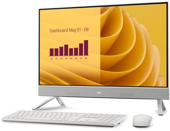 Kompjuter All in One Dell EC27250, 27", Core 7 150U, 16GB RAM, 1TB SSD, Pearl White