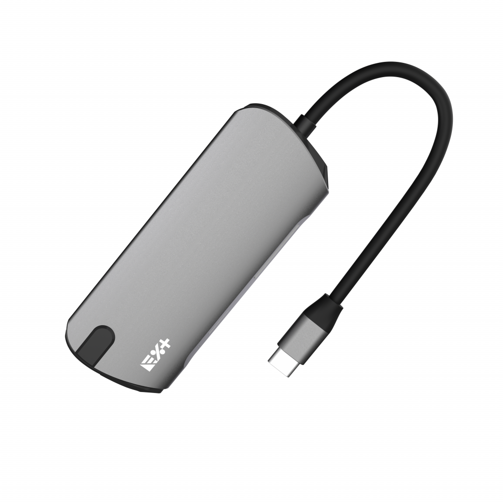  Përshtatës Next One USB-C Pro Multiport, i hirtë