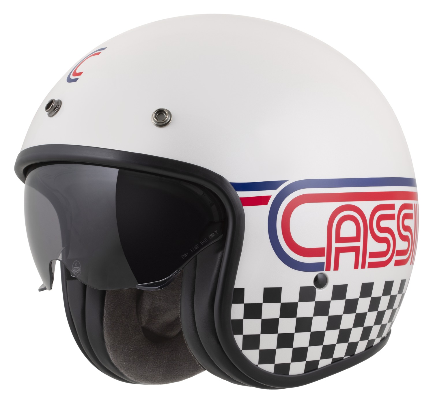 Kaska moto CASSIDA Oxygen 2.0 Rondo, e hapur, homologim ECE 22.06, pearl white red blue black