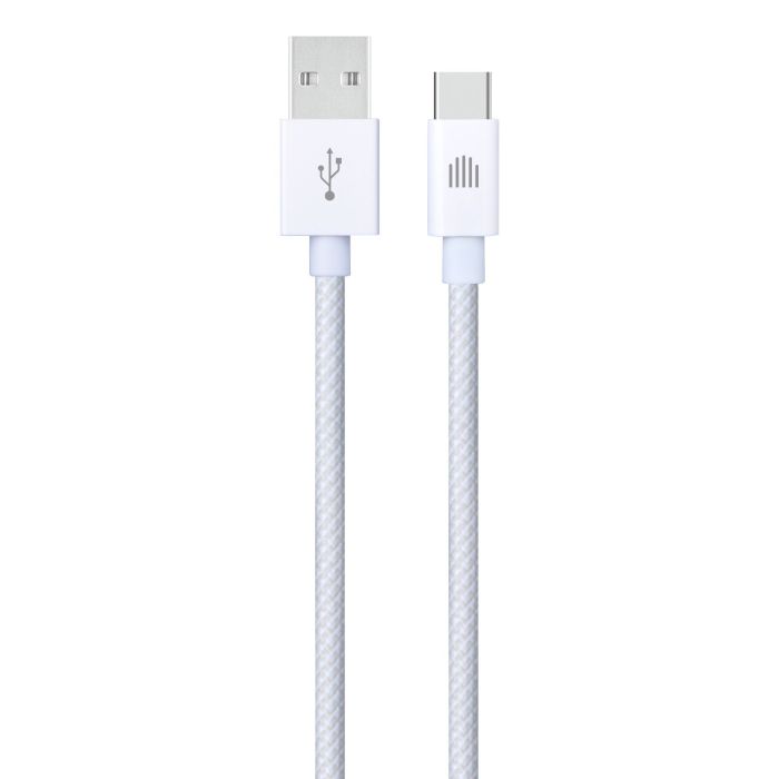Dviced Cable USB-A To USB-C Nylon Textile 1,25M, White