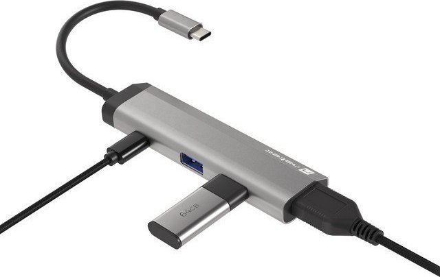 Dock USB C Natec Fowler Slim NMP 1984, HDMI 4K, 2x USB 3.0, gri