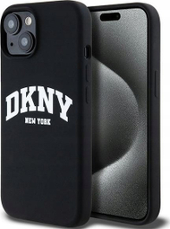 Maskë telefoni DKNY Liquid Silicone Arch Logo MagSafe për iPhone 14, silikoni i lëmuar, me MagSafe, e zezë