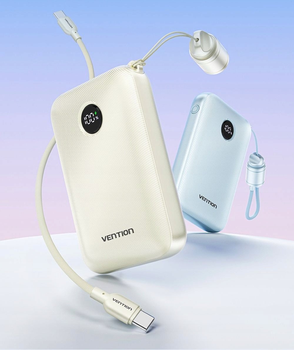 Powerbank Vention FKAP0 C, 10000mAh, 22.5W, rozë