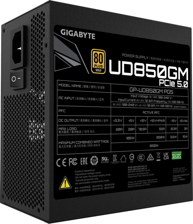 Burim energjie Gigabyte UD850GM PG5 GP-UD850GM PG5 V2 , 850W