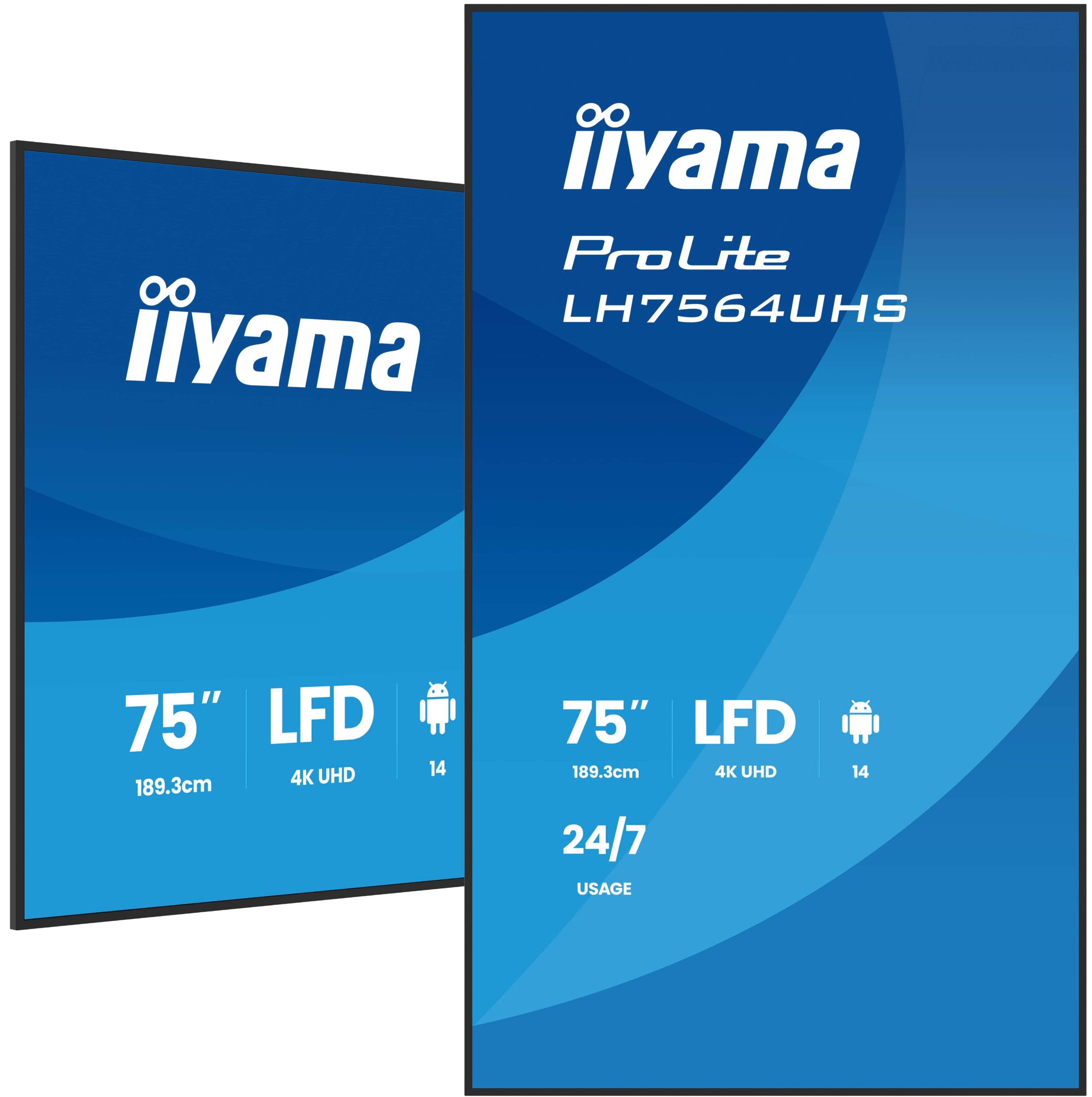 Ekran digital signage Iiyama LH7564UHS-B1AG, 75", 4K UHD, 500 cd/m², i zi
