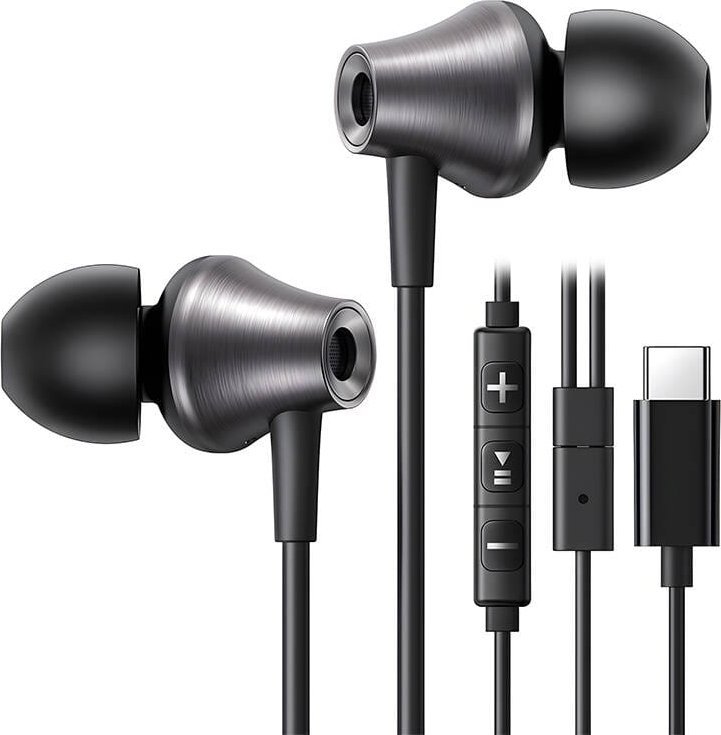 Kufje me kabllo Ugreen EP105, USB-C, 1.2m, të zeza