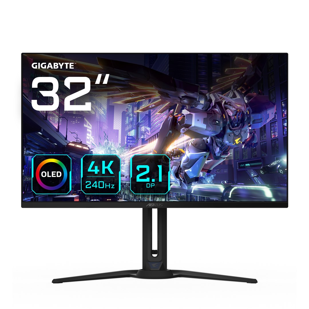 GIGABYTE AORUS FO32U2P монитор, 32" 4K OLED, 240 Hz, црн