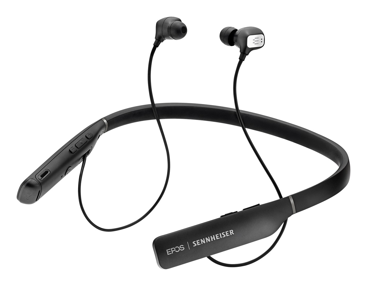Kufje Sennheiser ADAPT 460, përçues kockor, Bluetooth, 20m rreze, të zeza/të argjendta