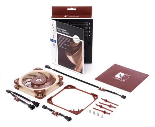 Ftohës Noctua NF A12x25 PWM, 12 cm, i kuq / bezhë