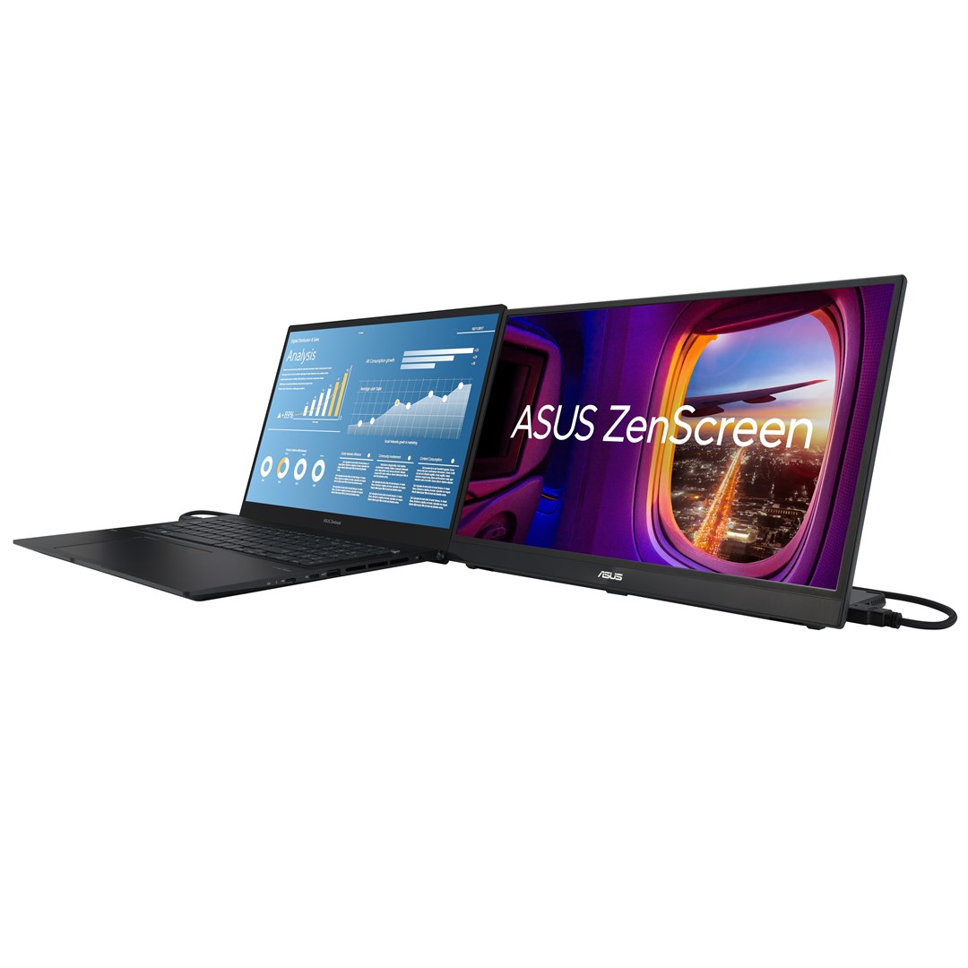 Monitor portativ ASUS ZenScreen MB17AHG, 17.3", Full HD, 144Hz, i zi