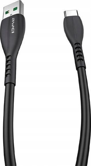 Kabllo karikimi Awei CL-115T USB në USB C, 1m, 2.4A, e zezë
