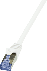 Kabllo patchcord LogiLink Cat.6a, S/FTP, 3m, e bardhë