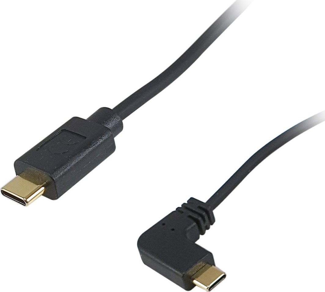 Kabllo USB Equip, USB C në USB C, 2.0, 1m, kënd 90°, spiral